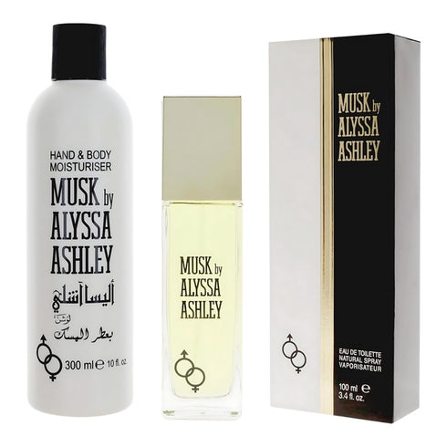 Alyssa Ashley Musk Gift Set 50ml EDT + 100ml Perfumed Deodorant Spray