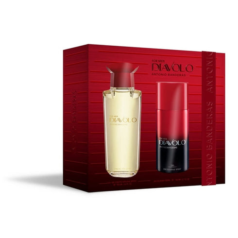 Antonio Banderas Diavolo For Men Gift Set 100ml EDT + 150ml Deodorant Spray