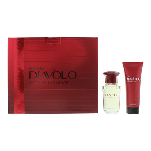 Antonio Banderas Diavolo For Men Gift Set 50ml EDT + 75ml Aftershave Balm