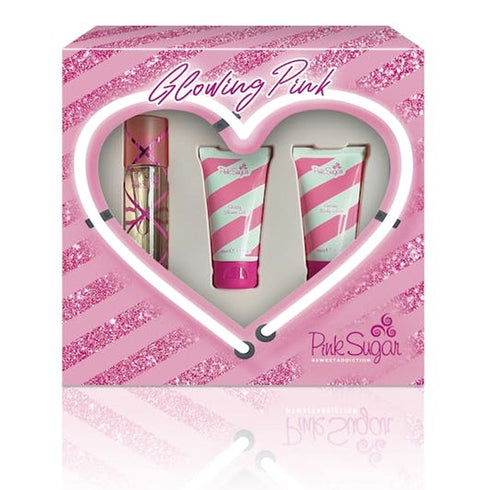 Aquolina Pink Sugar Gift Set 50ml EDT + 50ml Shower Gel + 50ml Body Lotion