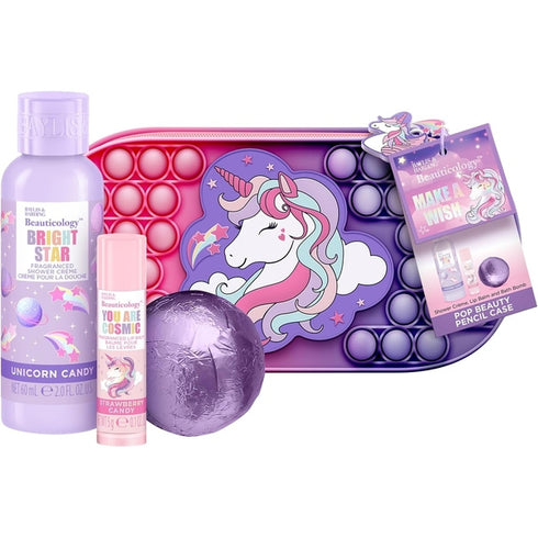 Baylis & Harding Beauticology From Me To You Unicorn Gift Set 1x Pencil Case + 60ml Shower Cream + 45g Bath Bomb + 5g Lip Balm