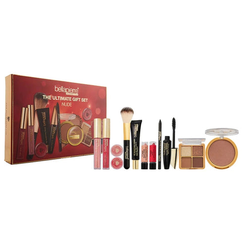 Bellapierre Cosmetics Ultimate Gift Set 12 Pieces (Eye Palette 4.8g - Lipstick 3.5g - Mascara 9ml - Primer 30ml - Eye Liner 1.8g (Female))