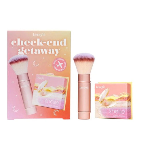 Benefit Shellie Blush Cheek-End Getaway Set 6g Shellie Blush + Multitasking Brush