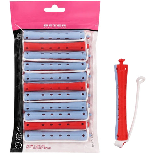 Beter Perm Curlers With Rubber Band 12 Pieces