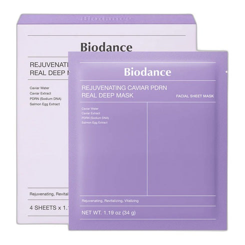 Biodance Rejuvenating Caviar PDRN Real Deep Mask Sheets - 4 x 34g