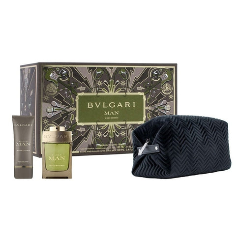 Bvlgari Man Wood Essence Gift Set 100ml EDP + 100 Aftershave Balm + Pouch