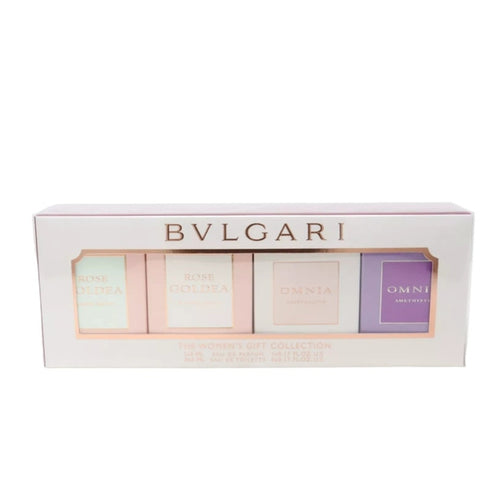 Bvlgari Miniatures Gift Set 5ml Rose Goldea Blossom Delight EDP + 5ml Rose Goldea Blossom Delight EDT + 5ml Omnia Crystalline EDT + 5ml Omnia Amethyste EDT