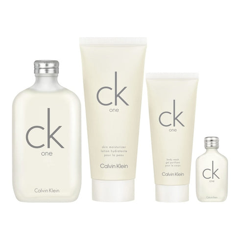 Calvin Klein CK One Gift Set 200ml EDT + 200ml Body Lotion + 100ml Shower Gel + 15ml EDT