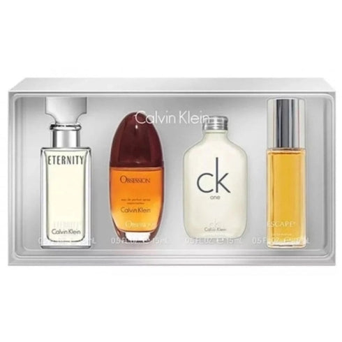 Calvin Klein Collection Gift Set 15ml Eternity EDP Spray + 15ml Obsession EDP Spray + 15ml CK One EDT Spray + 15ml Escape EDP Spray