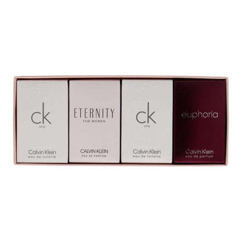 Calvin Klein Ladies Mini Set Gift Set: 2 x CK One EDT 10ml + Eternity 5ml + Euphoria 4ml