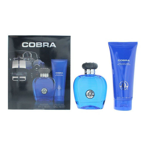 Carroll Shelby Blue Cobra Gift Set 100ml EDT + 150ml Hair & Body Wash