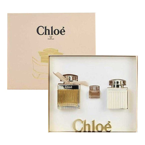 Chloé Signature Gift Set 75ml EDP Spray + 100ml Body Lotion + 5ml EDP Mini