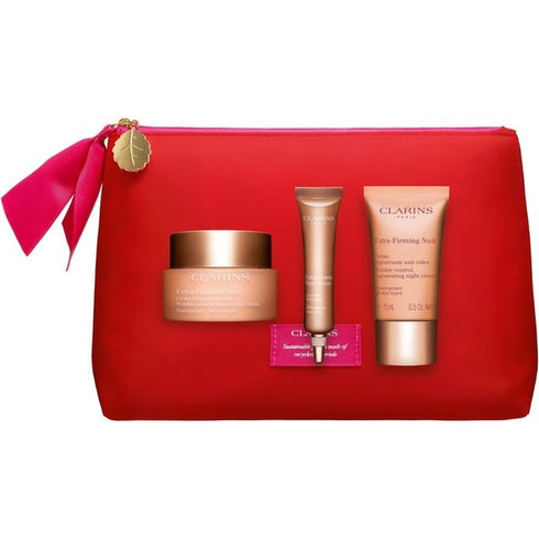 Clarins Extra Firming Gift Set 50ml Day Cream + 15ml Night Cream + 10ml Serum + Bag