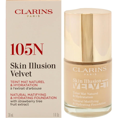 Clarins Skin Illusion Velvet Foundation 30ml - 105N