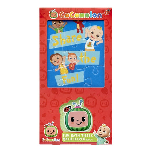 Cocomelon Gift Set 100g Bath Fizzer & Bath Tiles
