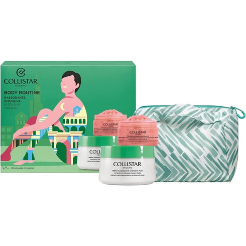 Collistar Anti-Cellulite Firming Body Routine Set - Thermal Cream 400ml - Firming Scrub 150gr - Pouch