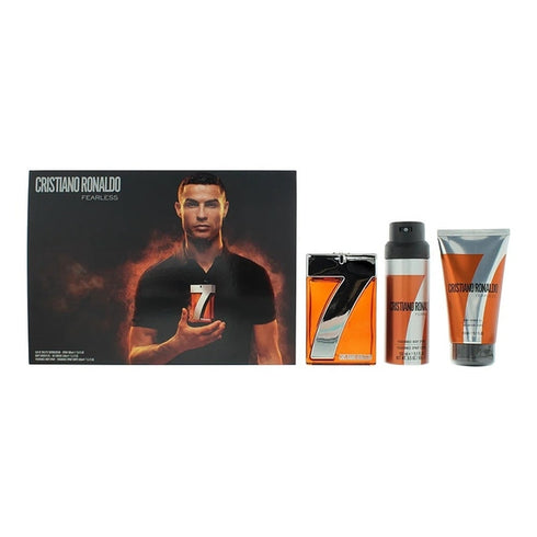 Cristiano Ronaldo CR7 Fearless Gift Set 100ml EDT + 150ml Shower Gel + 150ml Body Spray
