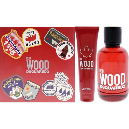 DSquared² Red Wood Gift Set 100ml EDT + 150ml Body Lotion