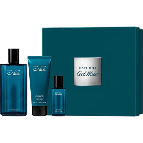 Davidoff Cool Water Gift Set 125ml EDT + 75ml Shower Gel + 15ml EDT
