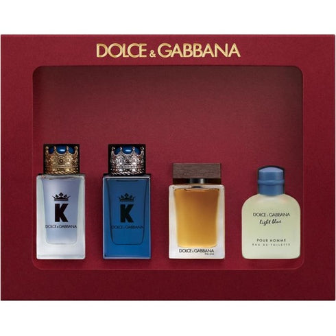 Dolce & Gabbana Men Miniatures Gift Set 5ml K EDP + 5ml K EDT + 5ml The One EDP + 5ml Light Blue EDT