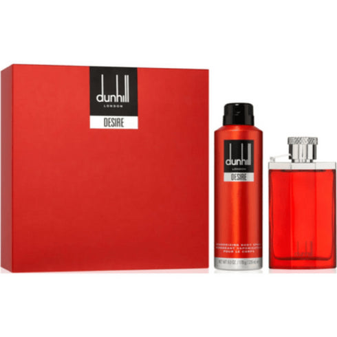 Dunhill Desire Red Gift Set 100ml EDT + 226ml Deodorant Spray