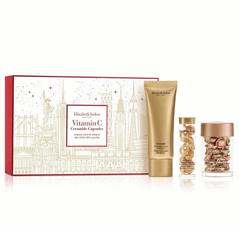 Elizabeth Arden Ceramide Gift Set 30 Capsules Ceramide Radiance Renewal Serum + 14 Capsules Ceramide Daily Youth Restoring Serum + 50ml Ceramide Cream Cleanser