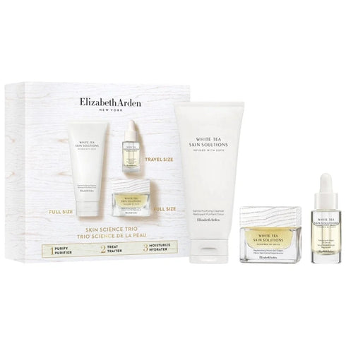 Elizabeth Arden White Tea Skin Solutions Gift Set 50ml Replenishing Micro Gel-Cream + 50ml Gentle Purifying Cleanser