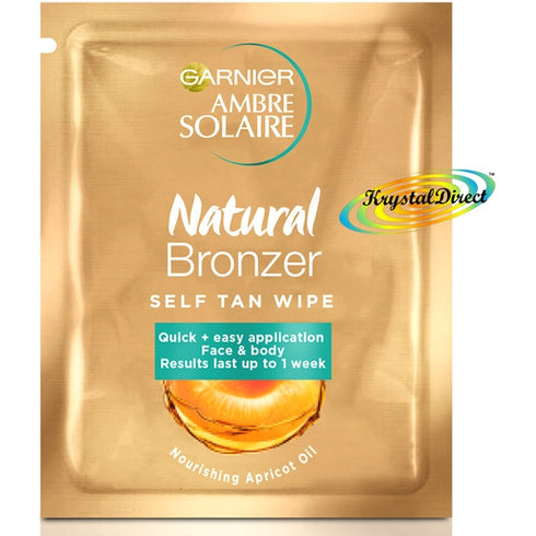 Garnier Ambre Solaire Natural Bronzer Self Tan Wipes 6ml