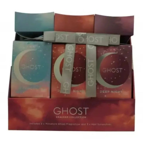 Ghost Mini Cracker Collection 10ml Orb of Night EDP + 10ml Deep Night EDT + 5ml Ghost EDT + 3 Scrunchies