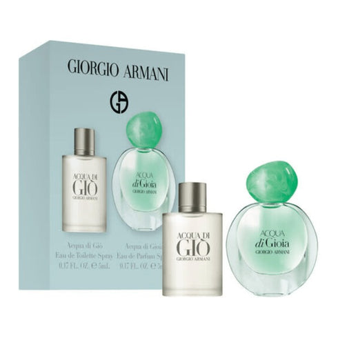 Giorgio Armani Miniature Gift Set 5ml Acqua Di Giò EDT + 5ml Acqua di Gioia EDP