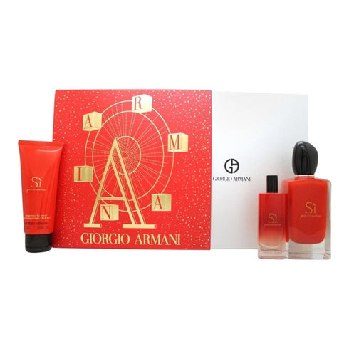 Giorgio Armani Si Passione Gift Set 100ml EDP + 75ml Body Lotion + 15ml EDP