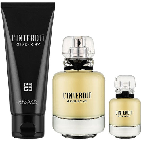 Givenchy L'Interdit Gift Set 50ml EDP + 75ml Body Lotion + 75ml Shower Gel + 10ml EDP