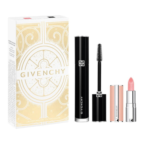 Givenchy L'Interdit Mascara Gift Set: Mascara 8g - 01 Black + Mini Rose Perfecto Lip Balm 1.5g - 001