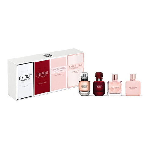 Givenchy Miniatures Gift Set 10ml L'Interdit EDP + 10ml L'Interdit Rouge EDP + 8ml Irresistible EDP + 8ml Irresistible Rose Velvet EDP