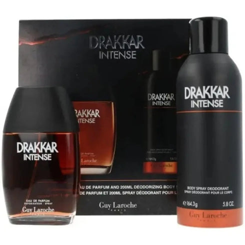Guy Laroche Drakkar Intense Gift Set 100ml EDP + 200ml Deodorant Spray