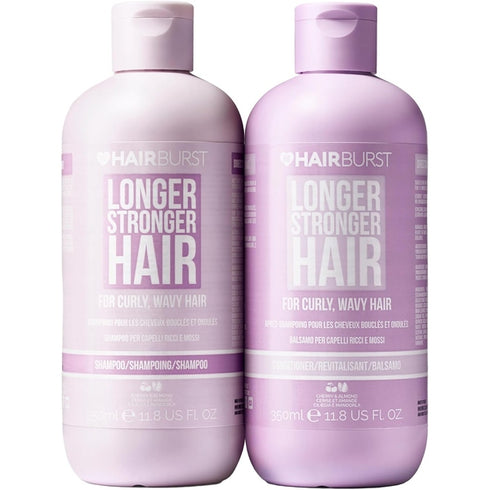 Hairburst Curly and Wavy Hair Bundle - Shampoo 350ml + Conditioner 350ml
