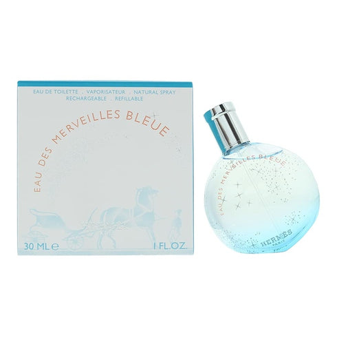 Hermès Eau des Merveilles Bleue Eau de Toilette 30ml Refillable Spray