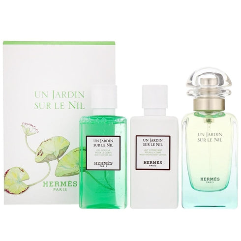 Hermès Un Jardin Sur Le Nil Gift Set 50ml EDT + 40ml Body Lotion + 40ml Shower Gel