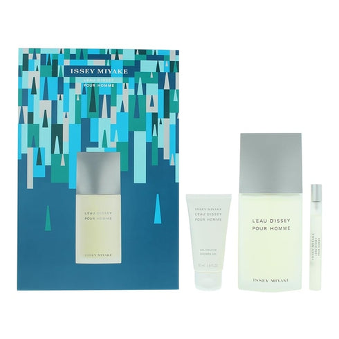 Issey Miyake L'Eau d'Issey Pour Homme Gift Set 125ml EDT + 50ml Shower Gel + 10ml EDT