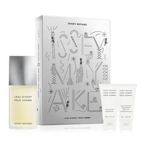 Issey Miyake L'Eau d'Issey Pour Homme Gift Set 125ml EDT + 50ml Shower Gel + 50ml Aftershave Balm