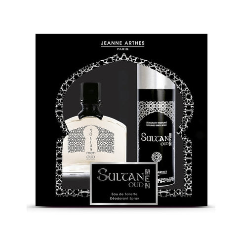 Jeanne Arthes Sultan Men Oud Gift Set 100ml EDP + 150ml Deodorant Spray