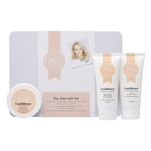 Katie Price Confidence Tin Trio Gift Set 100ml Rich Shower Gel + 100ml Body Cream + 100ml Body Butter