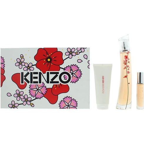 Kenzo Flower Ikebana Gift Set 75ml EDP + 10ml EDP + 75ml Body Lotion
