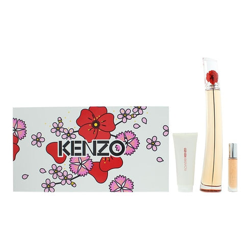 Kenzo Flower by Kenzo L'Absolue Gift Set 100ml EDP + 10ml EDP + 75ml Body Lotion