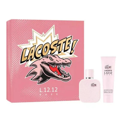 Lacoste L.12.12 Eau de Parfum Rose Gift Set 50ml EDP + 50ml Body Lotion