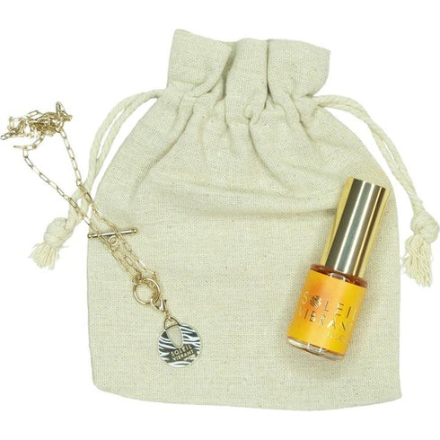 Lalique Soleil Vibrant Gift Set 15ml EDP + Necklace + Bag
