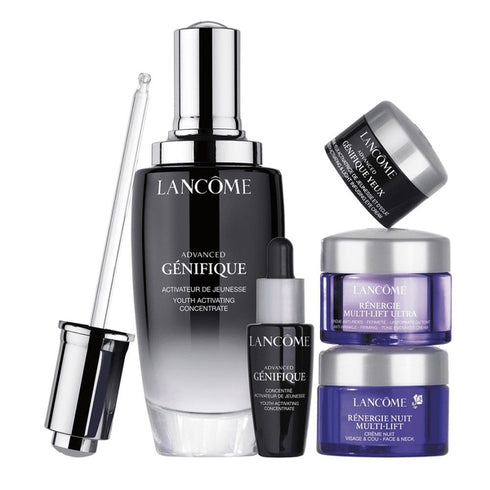 Lancôme Advanced Génifique Holiday Skincare Gift Set 115ml Anti-Aging Serum + 10ml Anti-Aging Serum + 5ml Eye Cream + 15ml Renergie Ultra-Lift Day Cream + 15ml Renergie Ultra-Lift Night Cream