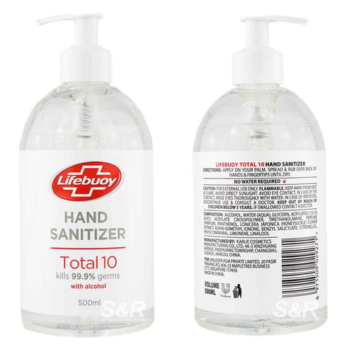 Lifebuoy Antibacterial Hand Hygiene Sanitizer Gel 500ml with Pump