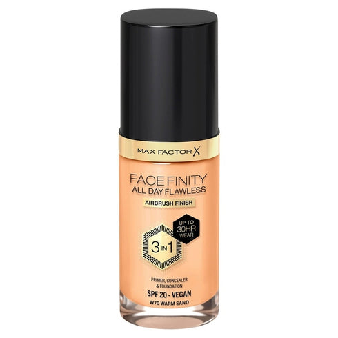 Max Factor Facefinity All Day Flawless 3 in 1 Foundation SPF20 30ml - 70 Warm Sand