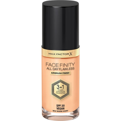 Max Factor Facefinity All Day Flawless 3 in 1 Foundation SPF20 30ml - 44 Warm Ivory